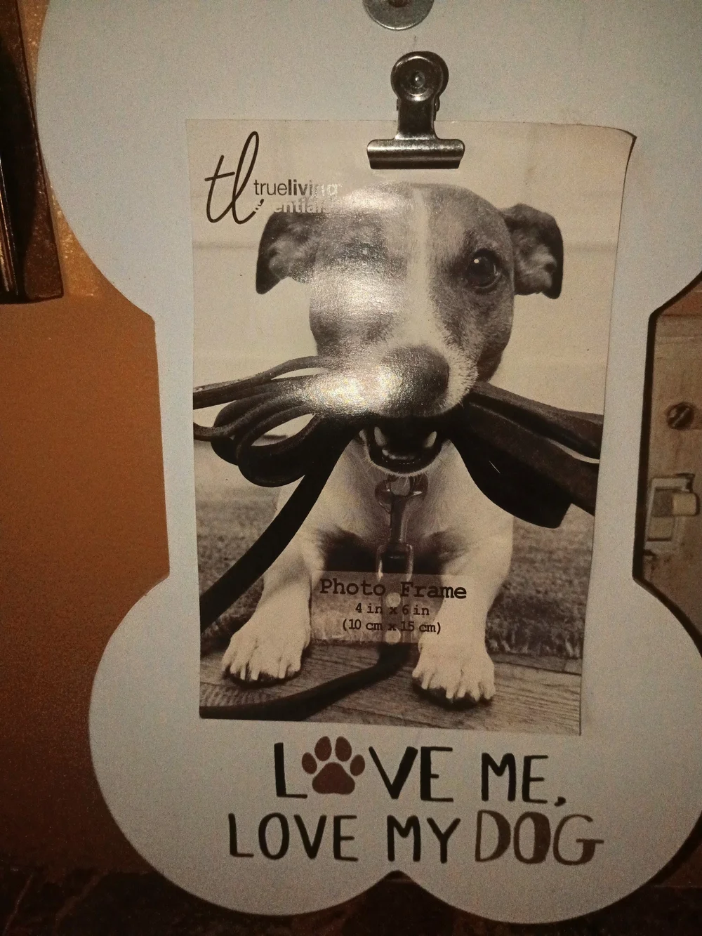 Love Me Love My Dog White Bone Photo Frame - Pets Dog Decor!! New